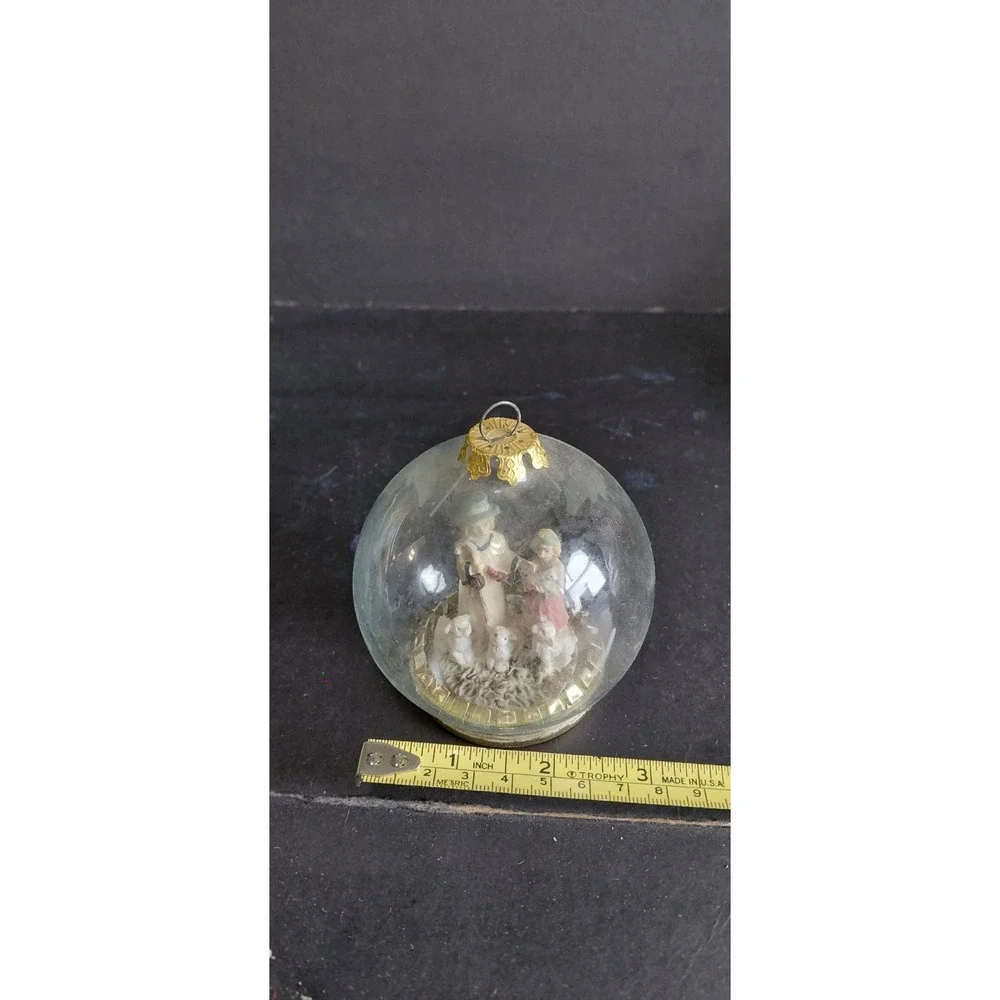vintage House   Lloyd Christmas Around the World Shepherd Glass Diorama Ornament